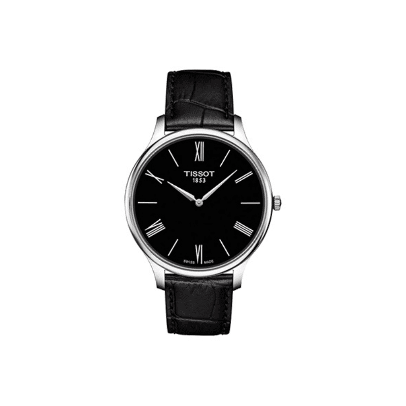 TISSOT Junya Collection Quartz Movement Watch 39mm Black Dial Stainless Steel Case Strap