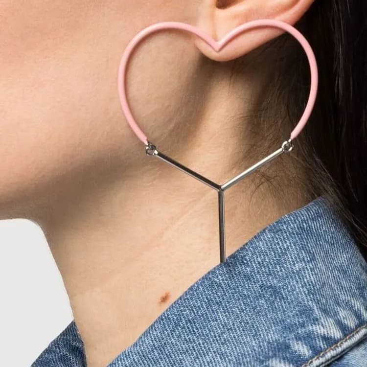 Y/Project Stud Earrings Pink