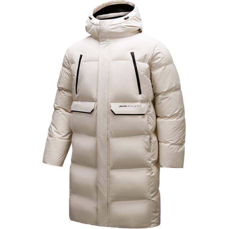 Anta Down Jackets & Wheat Grain Gray Oatmeal Gray