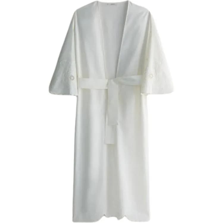 ZARA Pajama Robe Raw White Raw White