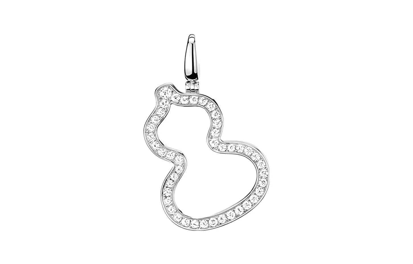 Qeelin Wulu 18K White Gold Diamond Pendants Silver