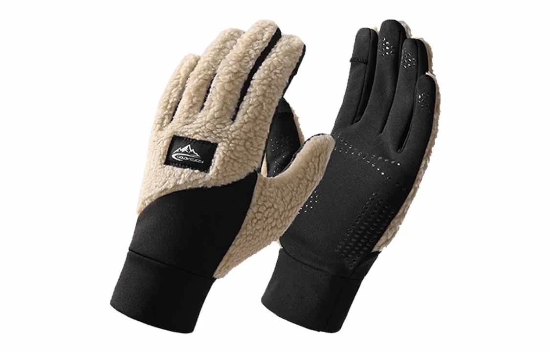 US8ACC Ski Men Camel contrast plush cycling