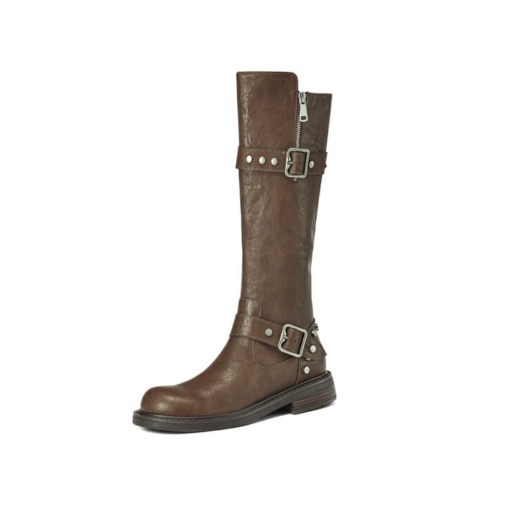 Su Yanjiao Knee high 3.5CM Brown