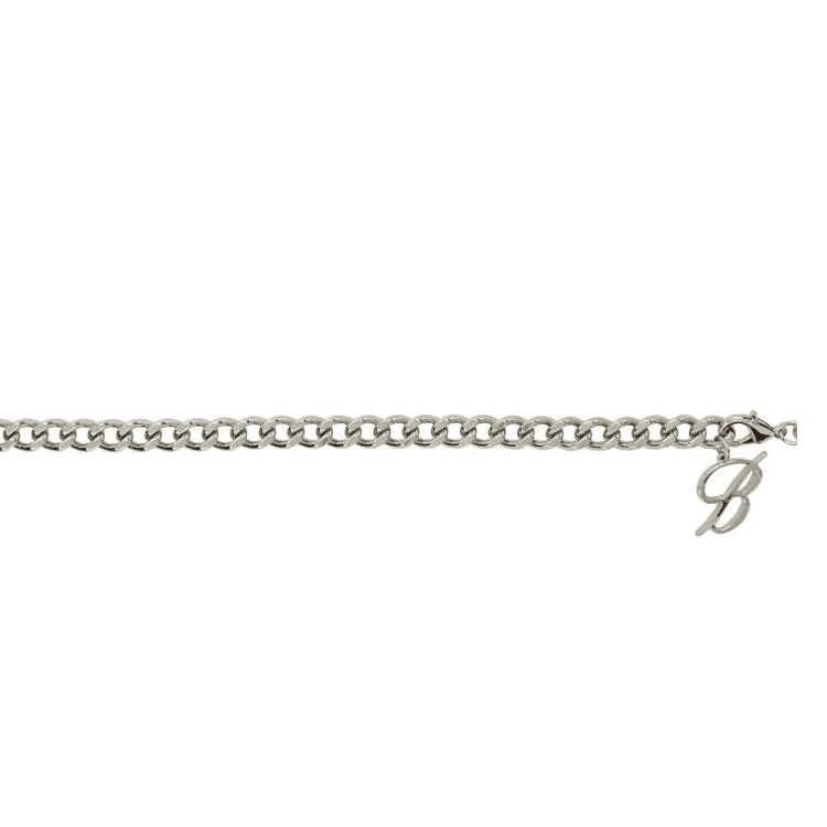 Blumarine Adjustable Lobster Claw Closure Plastic Brass Glass Rhinestone Waist Chains Silver Width 5.5CM