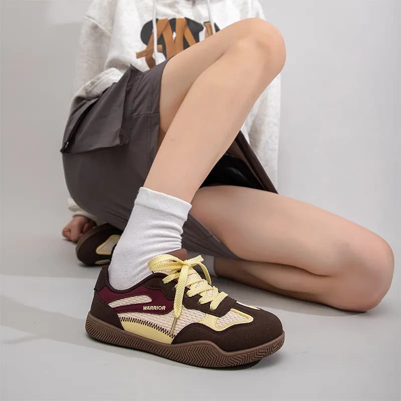 Warrior German Army Trainers Lightweight Brown Beige Red Yellow 1.0