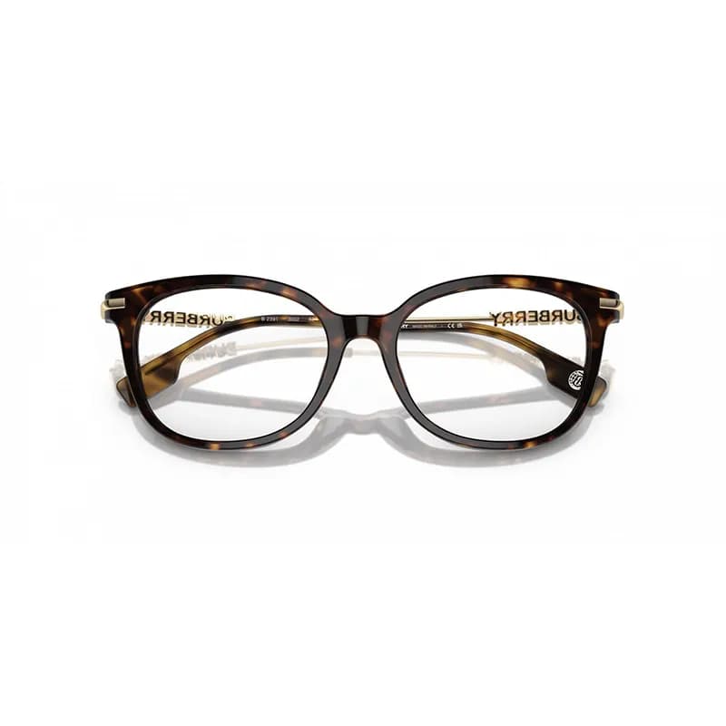 Burberry Plate Frame Square Eyeglass Frames Tortoiseshell