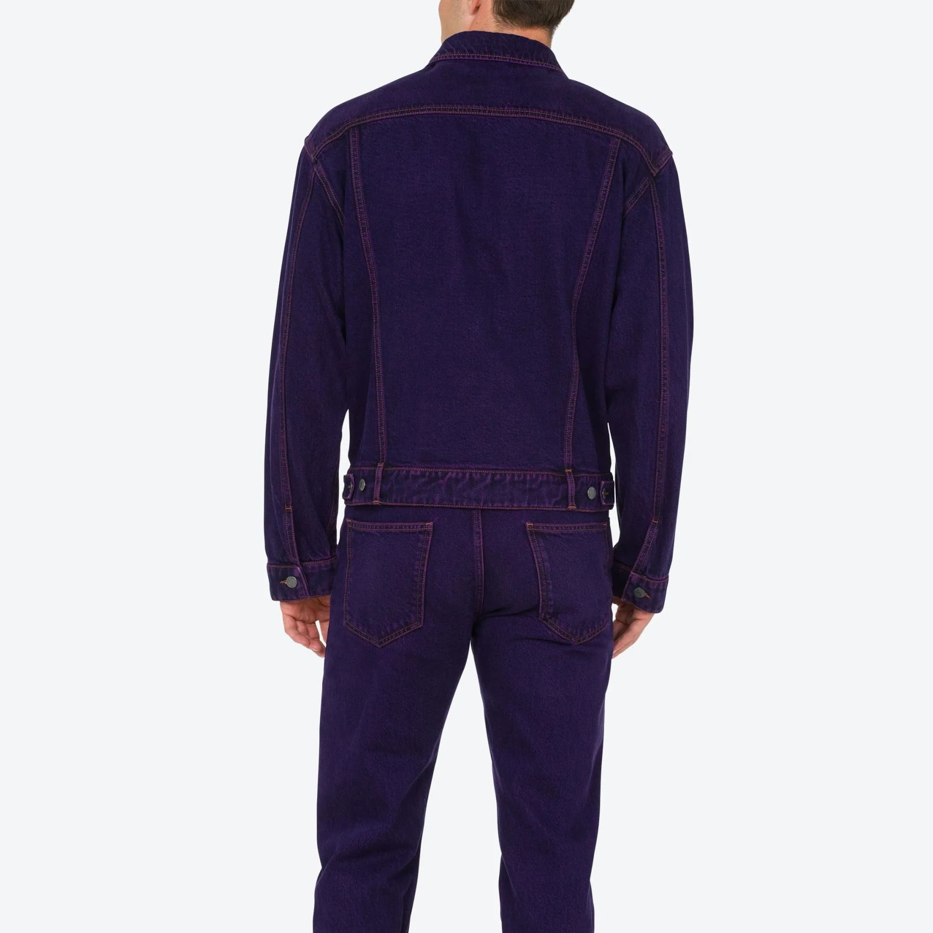 MOSCHINO Denim Jackets Men Purple