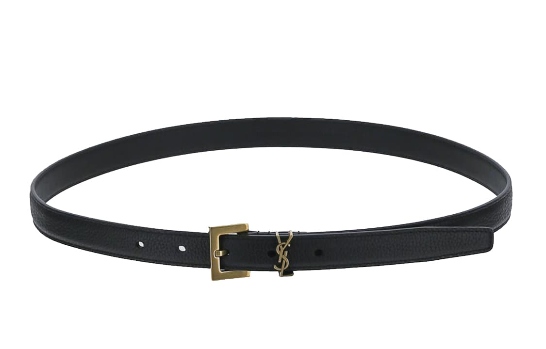 SAINT LAURENT Monogram Square Buckle Belt