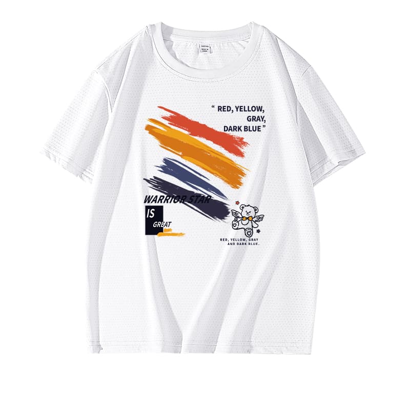 Warrior T Shirt Children Aged 3 7 Years Old White/H color block