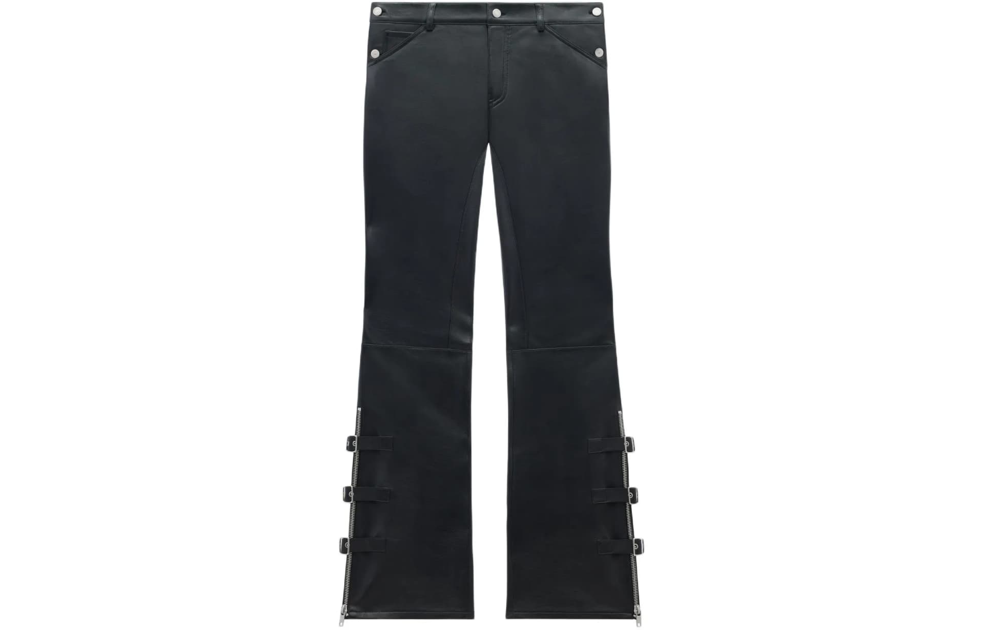 Courrèges Buckle detailed Flared Trousers BLACK