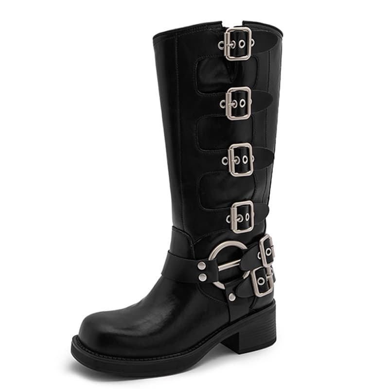 BUDDY BELLE MidCalf Black Long Tube