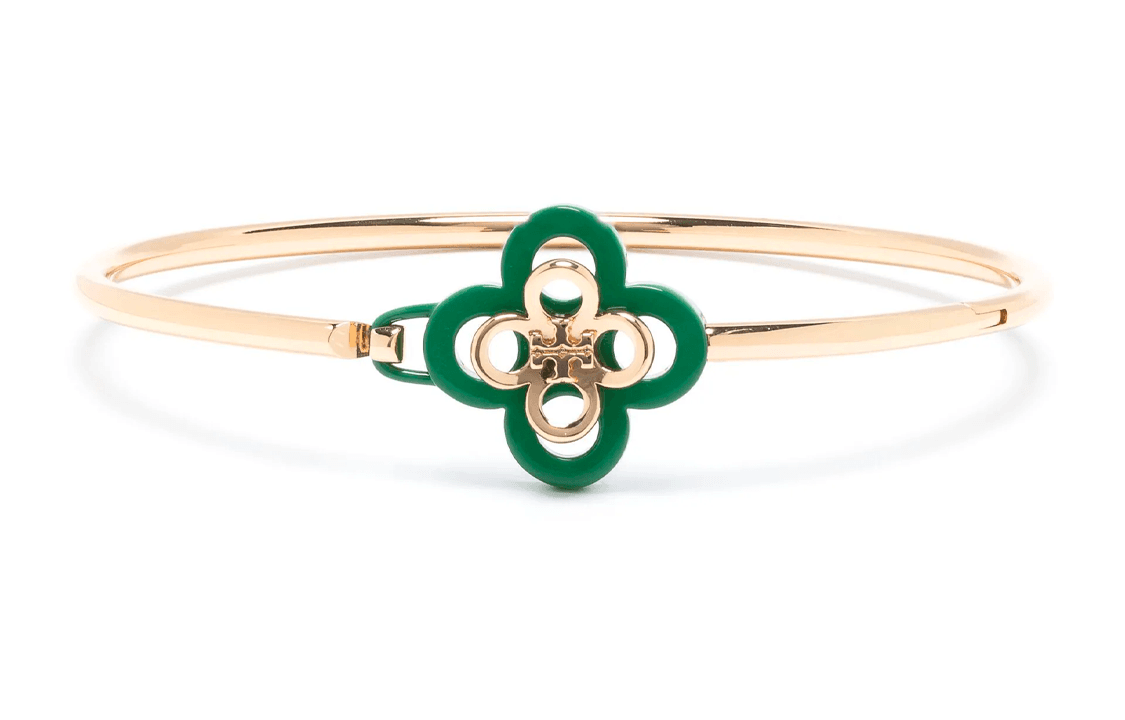 TORY BURCH Kira Clover Hinge Bracelet Gold