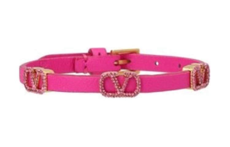 Valentino Metal Crystal Bangles Pink Pink
