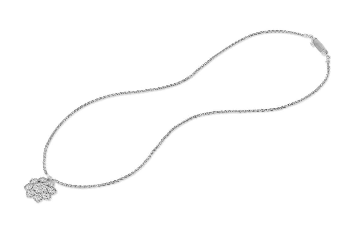 BUCCELLATI White Gold Diamond Necklaces Silver