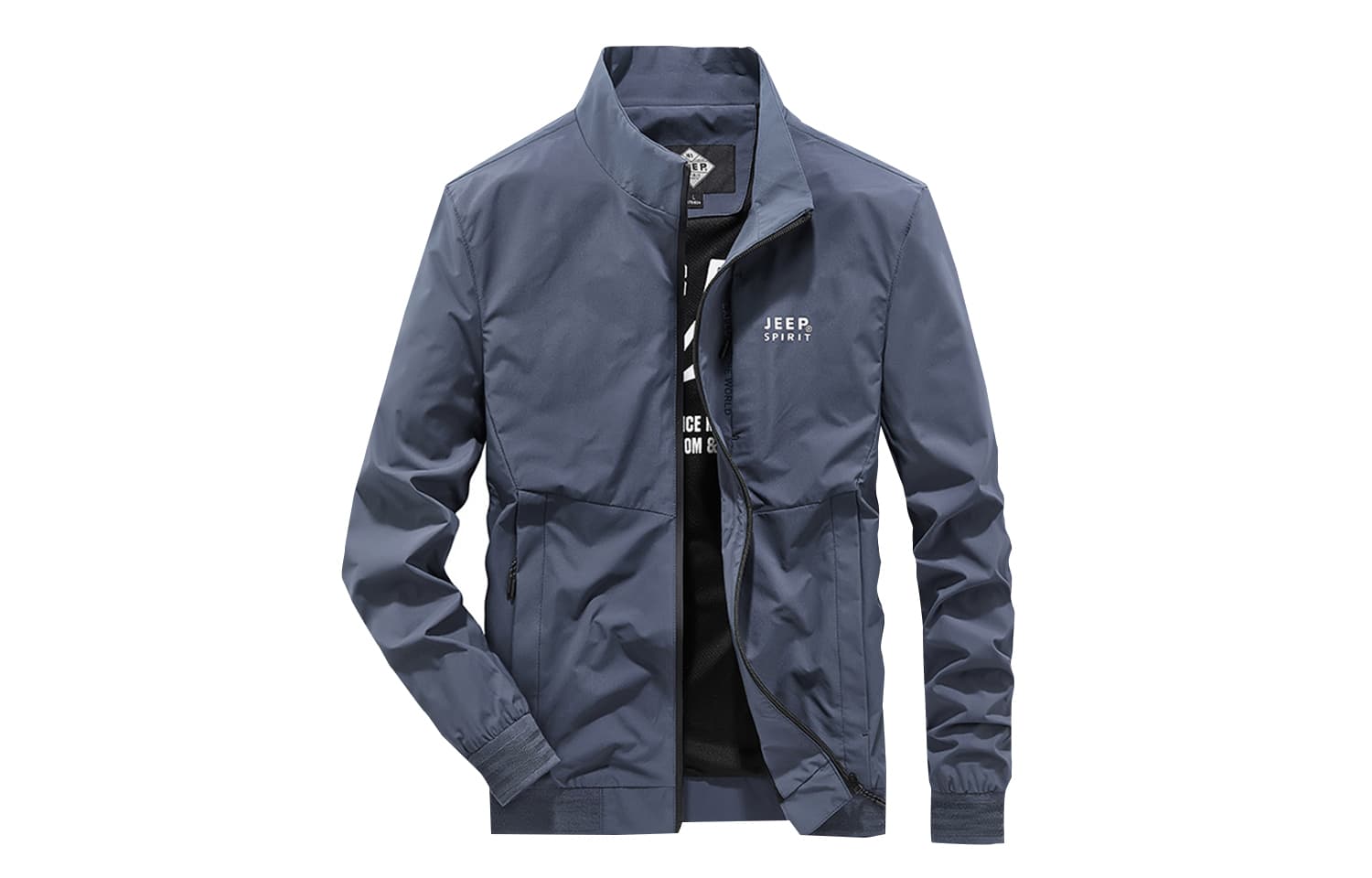JEEP SPIRIT Jackets Stand Collar Moderate Others Light Blue