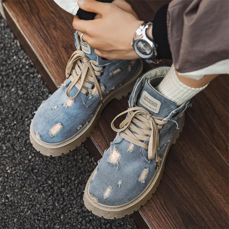 Medd Martin Black/Denim Blue