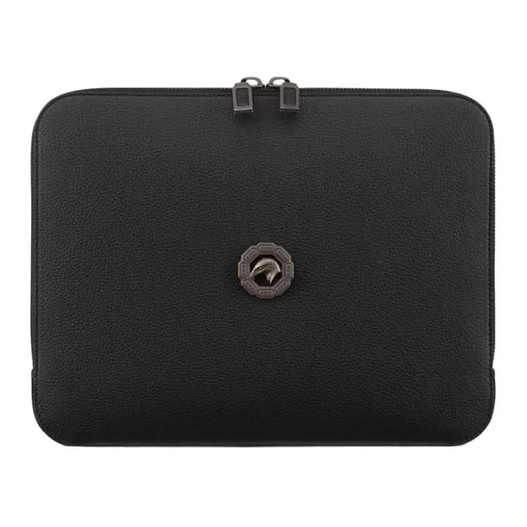 STEFANO RICCI Calfskin Laptop Bag Black Black