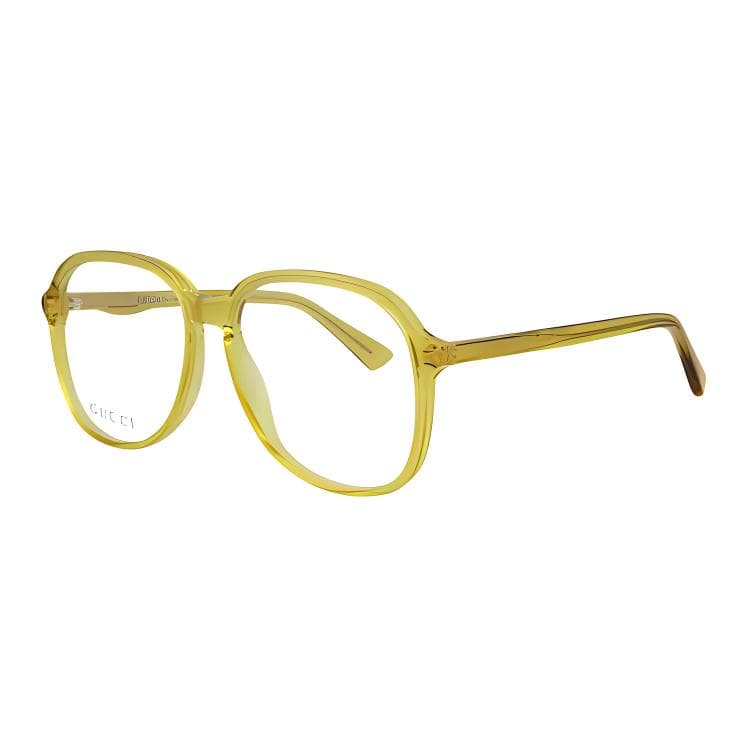 GUCCI Aviator Eyeglass Frames Yellow