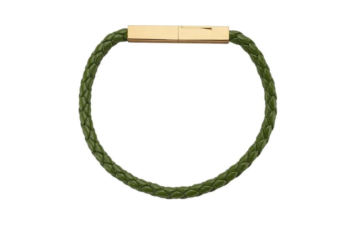 Bottega Veneta Sheep 925 Silver Wristbands Green