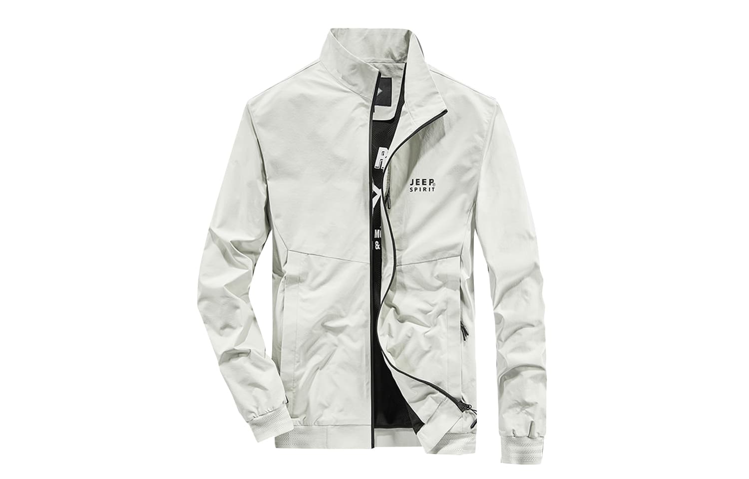 JEEP SPIRIT Jackets Stand Collar Moderate Others Gray
