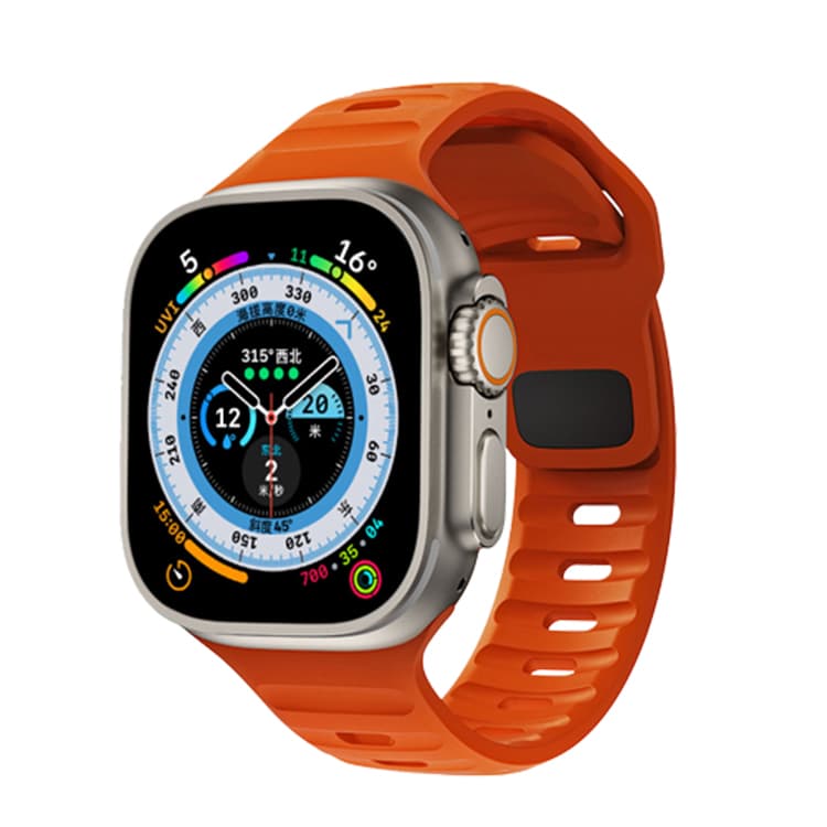 Wepro Watch Bands 【No polka dot】Orange fluoroelastomer strap