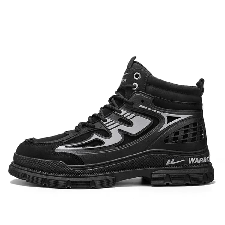 Warrior AnkleLength Martin Boot Black Gray Black/Gray