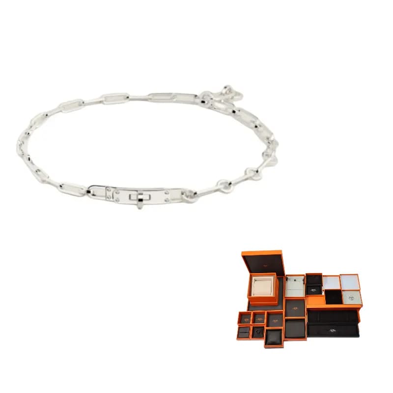 HERMES Стерлинговое серебро 925 пробы Браслеты Мужские Silver