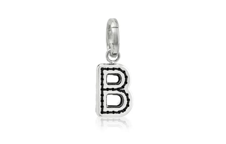Burberry Palladium Plated Bronze Calfskin Charms / Pendants Silver Silver