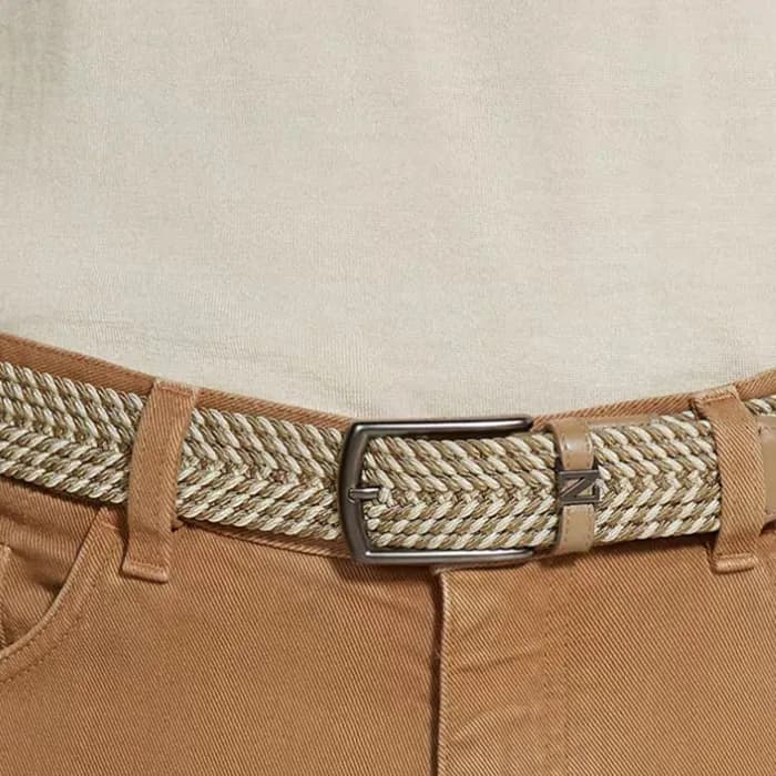 Zegna Braided Buckle Belt