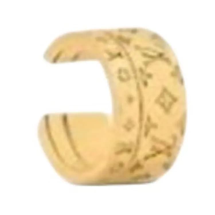 LOUIS VUITTON Metal ClipOn Earrings Gold/Silver