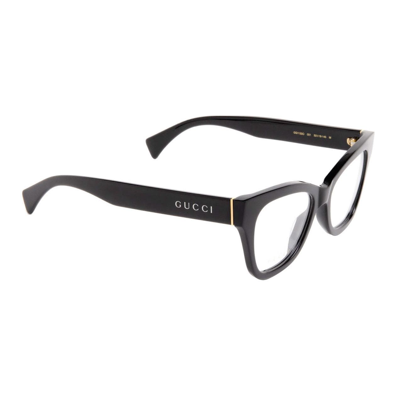 GUCCI Acetate Cat Eye Eyeglass Frames Black
