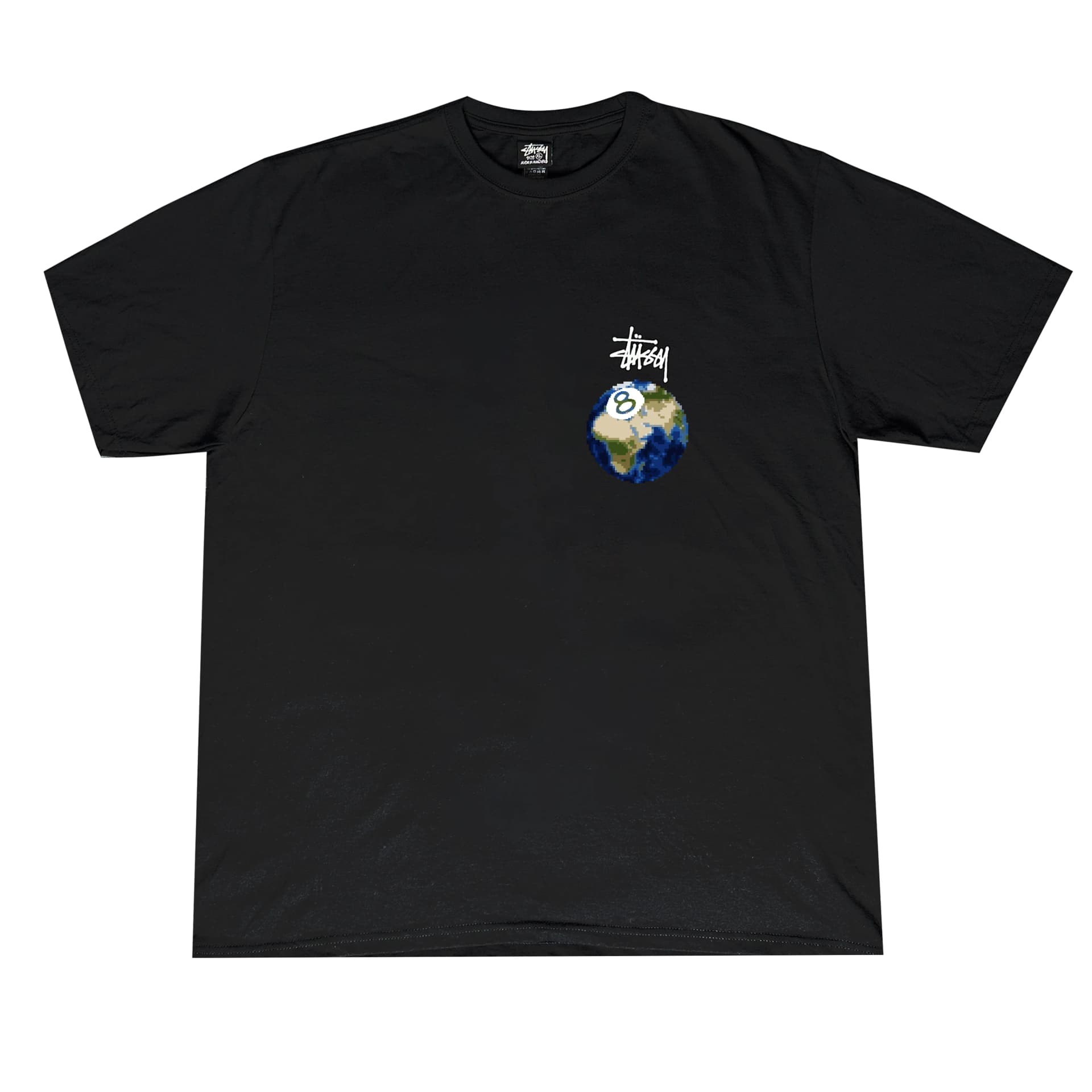 Stussy Черные Унисекс Футболки