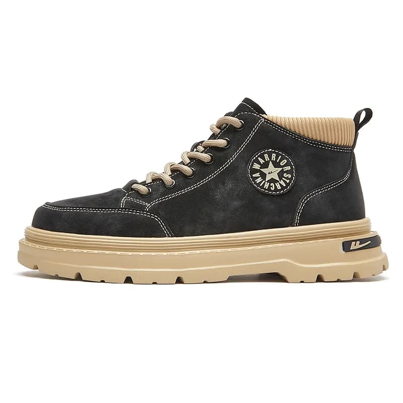 Warrior Ankle Length Martin Boot Gray Black