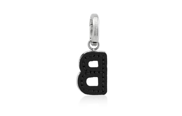 Burberry Palladium Plated Bronze Calfskin Charms / Pendants Silver