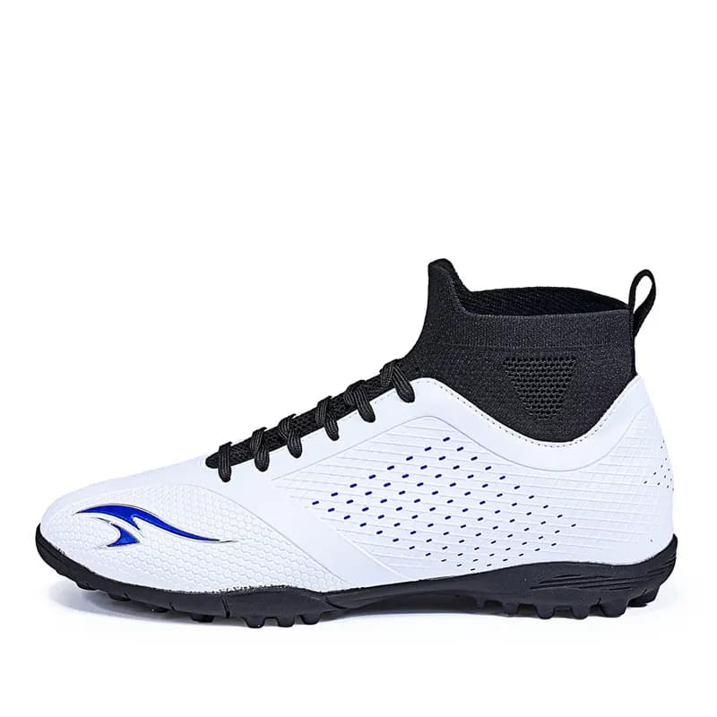 SUNAIS MG Rubber Short Studs TF Rubber Broken Studs Natural Ground SlipResistant Breathable Soccer White