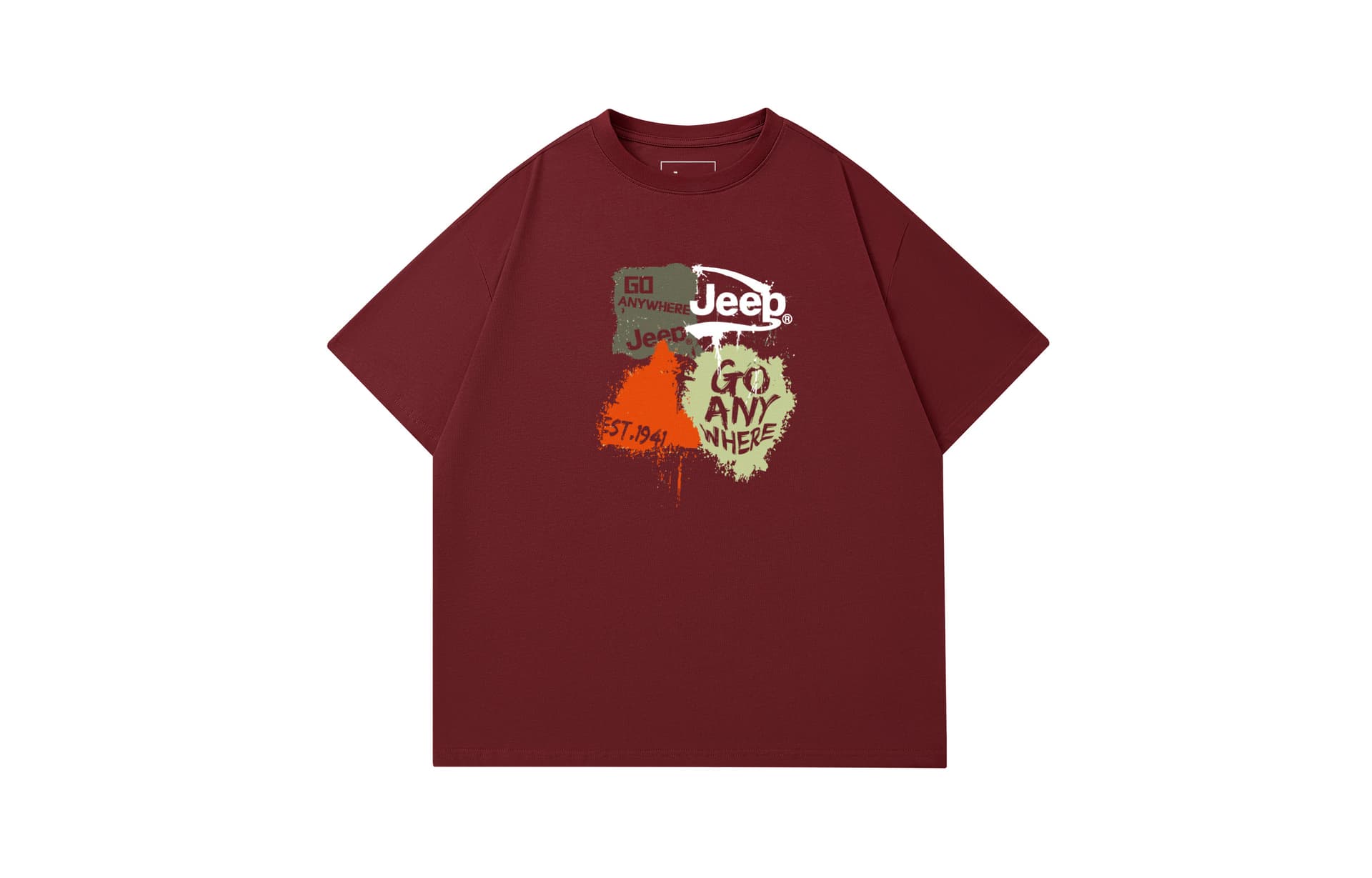 Jeep Wrangler Leisure Series T Shirt Burgundy