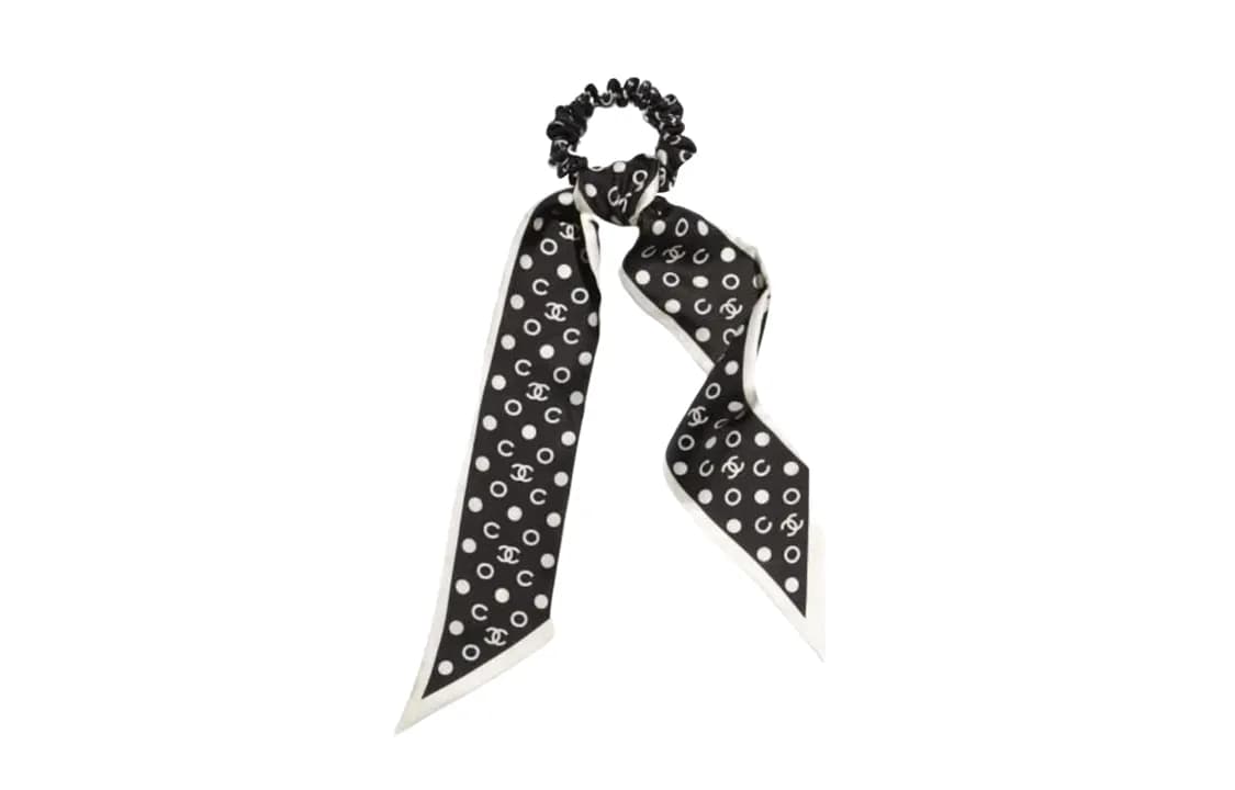 CHANEL Hair Ties Black