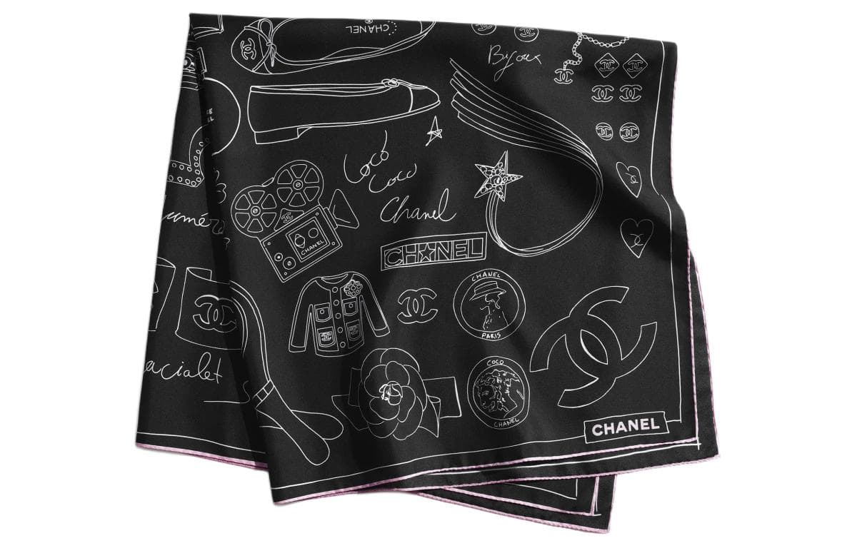 CHANEL Silk Black