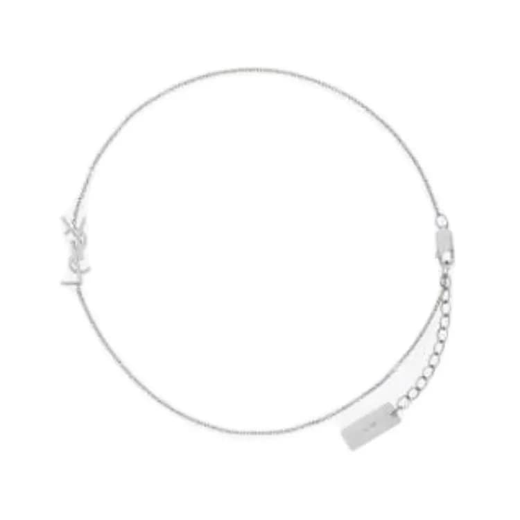 SAINT LAURENT 18KT Gray Gold Anklets Silver Silver