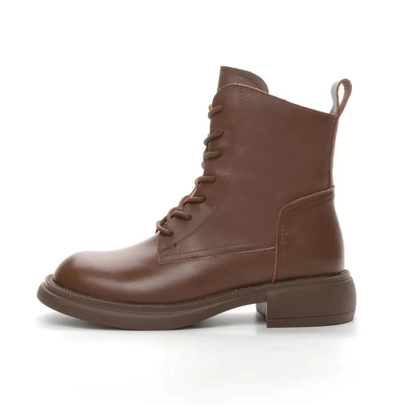 CHOVO Short Martin Boot 3.5cm Brown