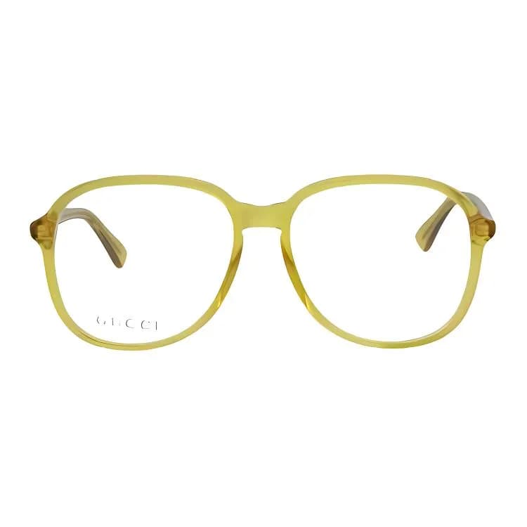 GUCCI Aviator Eyeglass Frames Yellow Yellow