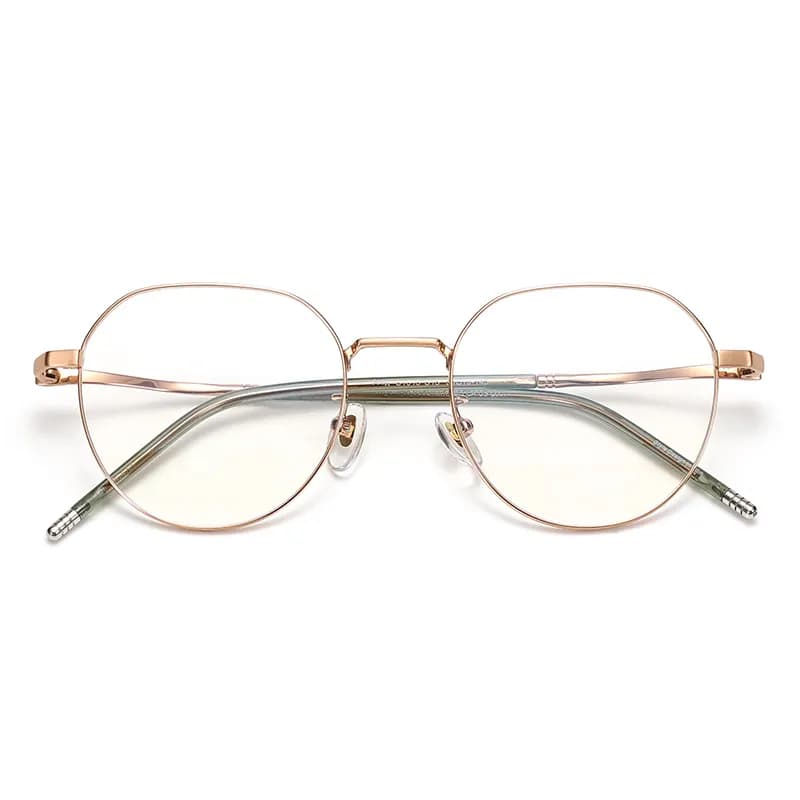 Jeep Stainless Steel Β Titanium Round Eyeglass Frames