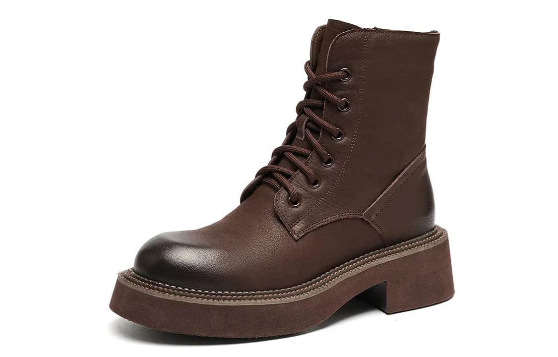 EBLAN Short Martin Boot Brown
