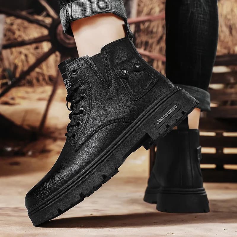 JEANSWEST Biker Tactical Outdoor Mountaineering Essentials Crew Martin Boot