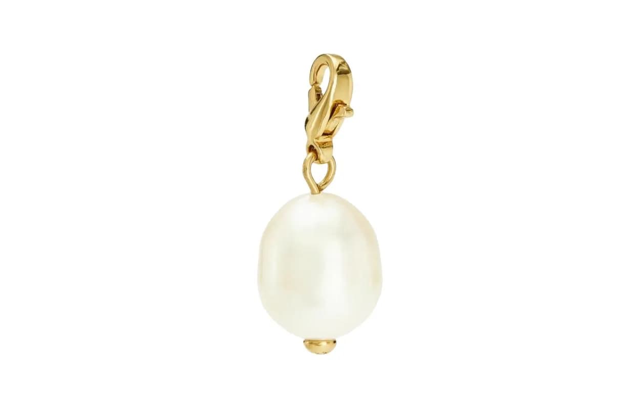 TORY BURCH Pearl Brass Charms / Pendants White White
