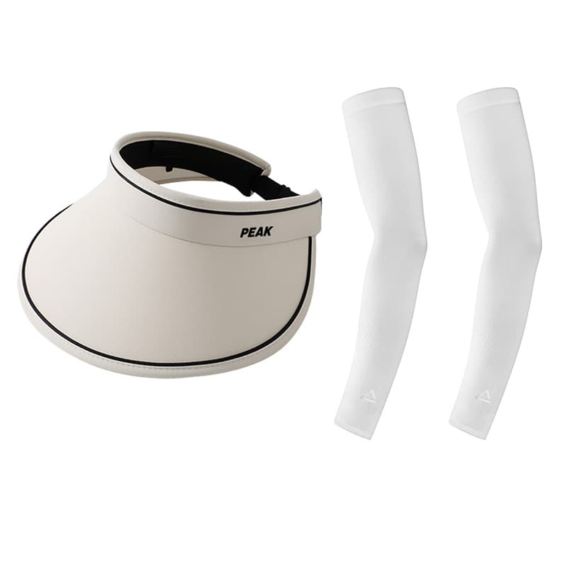 PEAK Polyester Sun Hat Cooling Arm Sleeves Set