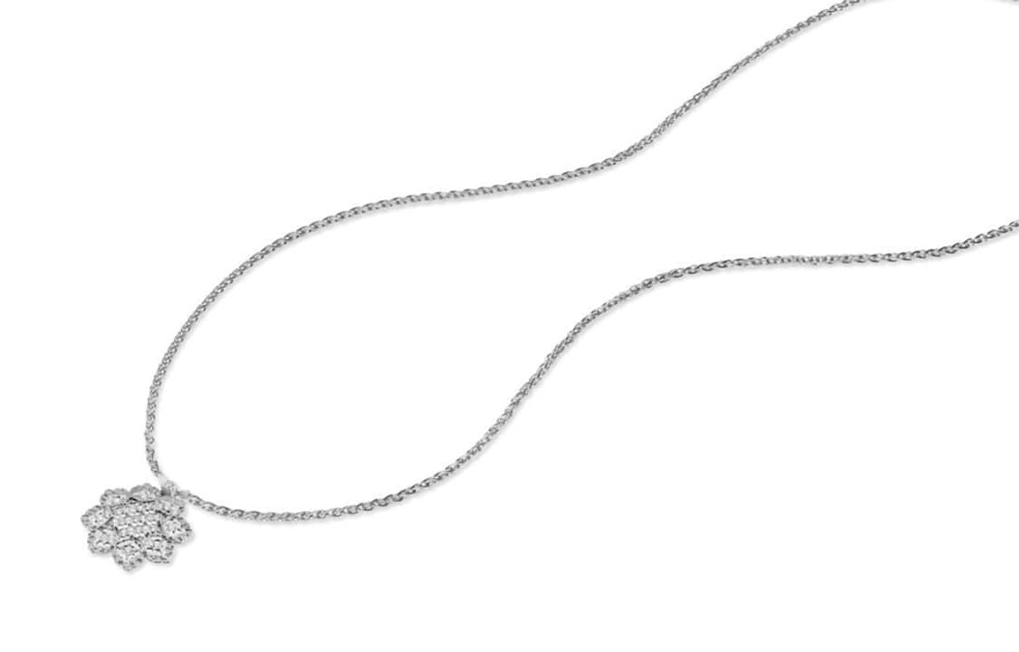 BUCCELLATI White Gold Diamond Necklaces Silver