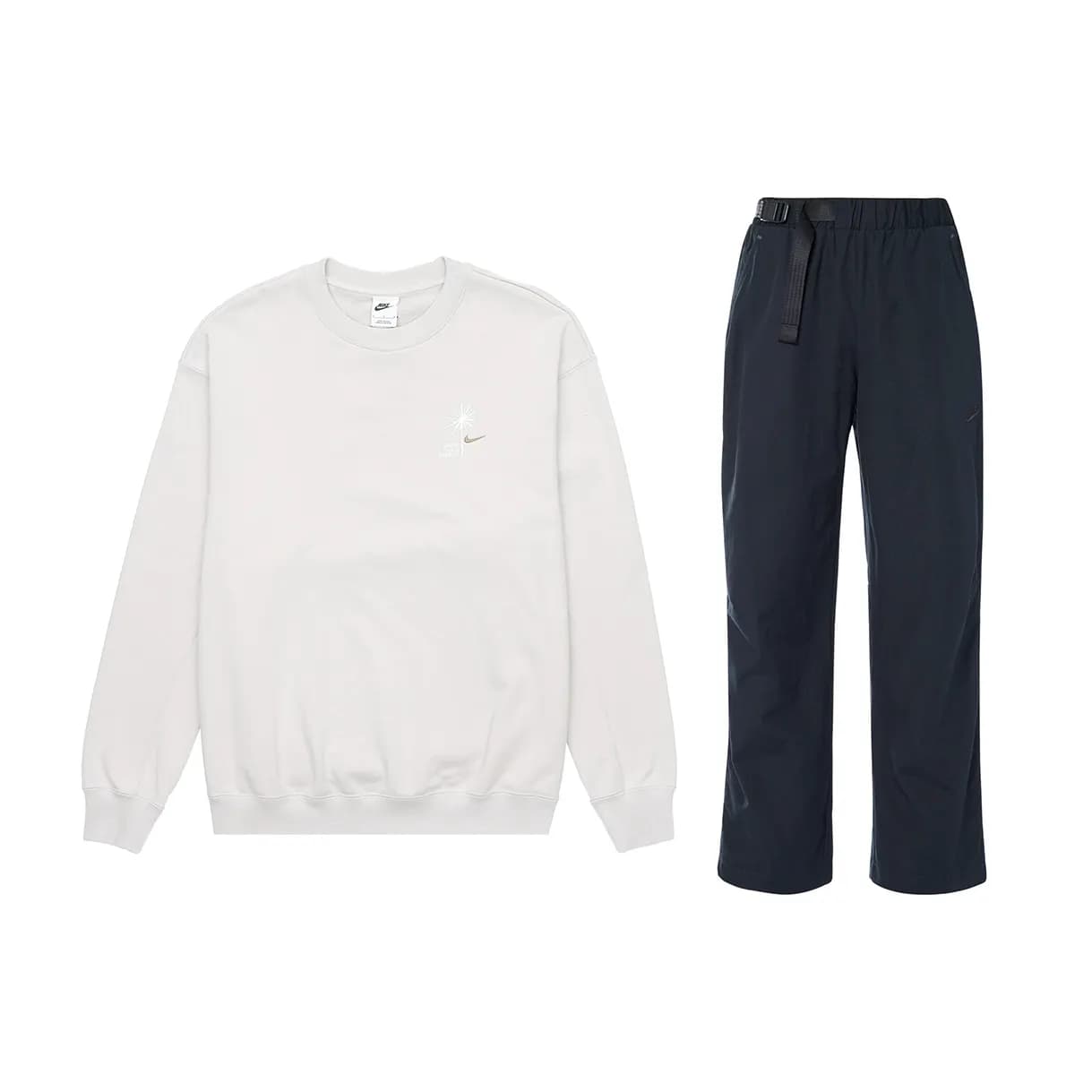 Nike Sweatshirt Sets Light Bone Sweatshirt+Black