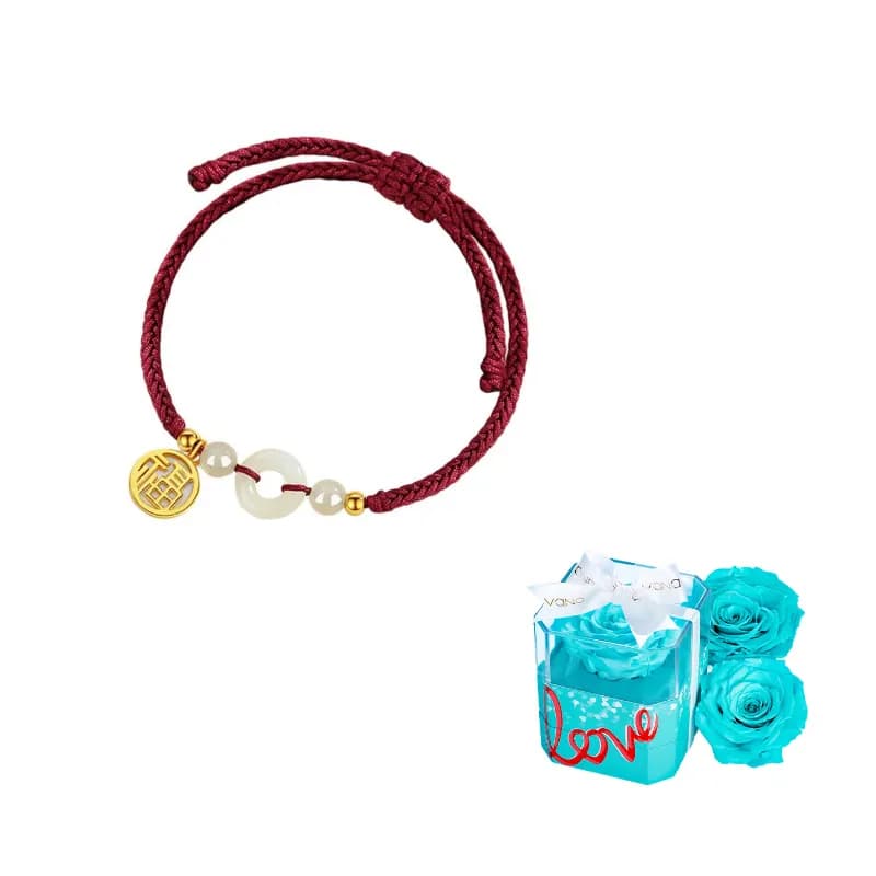 VANA S925 Silver Hand Rope Red