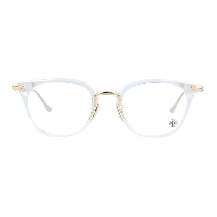 Chrome Hearts Plate Frame Irregular Shape Eyeglass Frames Gold